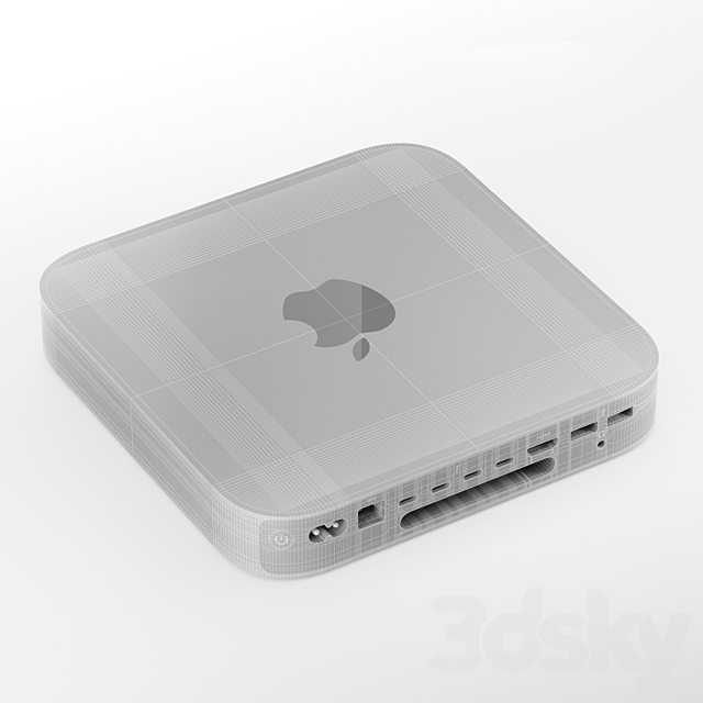 Mac mini m2 pro 2023 3DS Max Model - thumbnail 7