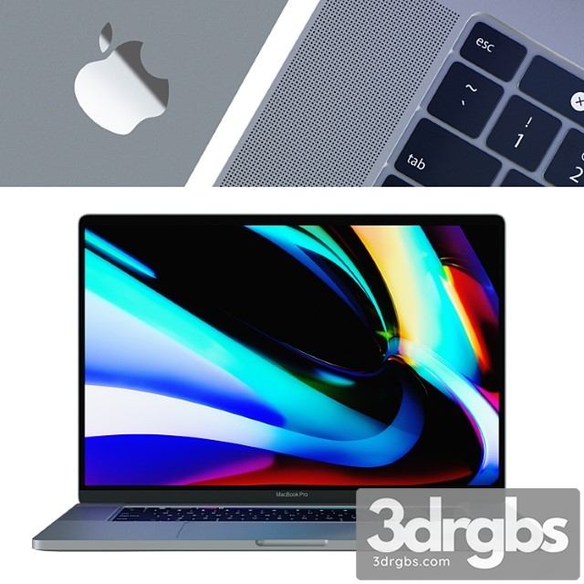 MacBook Pro 16 Silver and Space Gray 3dsmax Download - thumbnail 1