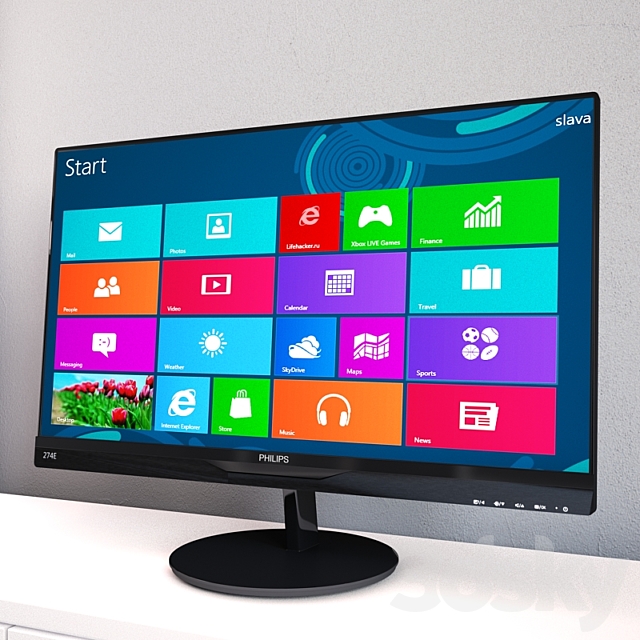 Monitor Philips 27 ” 3DSMax File - thumbnail 1