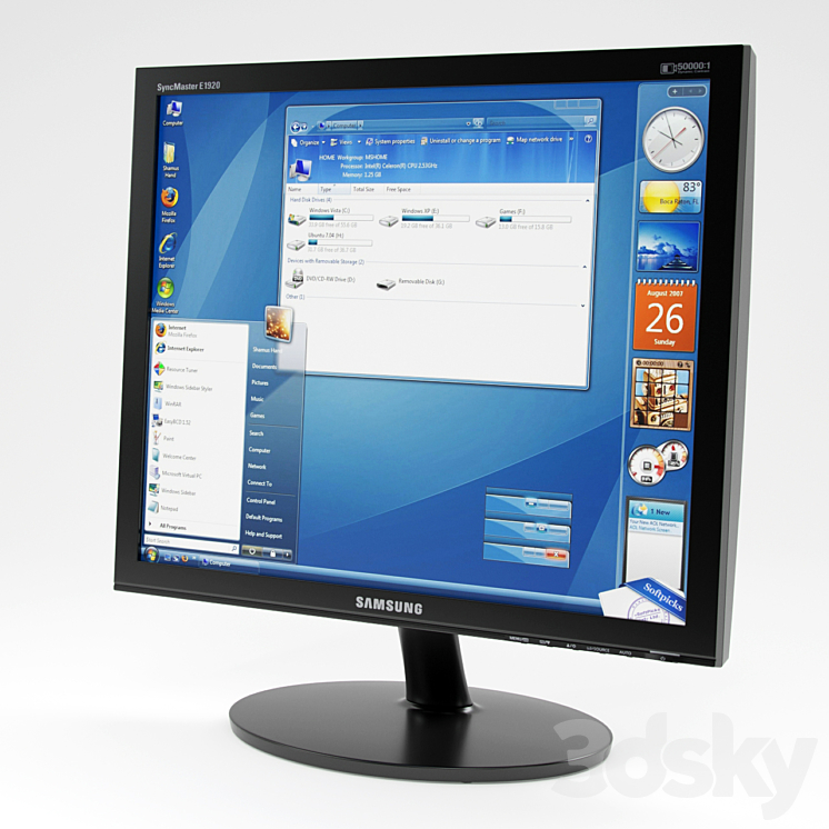 Monitor Samsung SyncMaster E1920NR 3DS Max - thumbnail 1