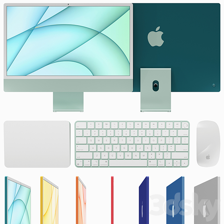 Monoblock computer Apple iMac 24 ″ 2021 3DS Max - thumbnail 1