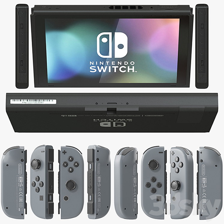 Nintendo Switch with Gray Joy Con 3DS Max - thumbnail 2
