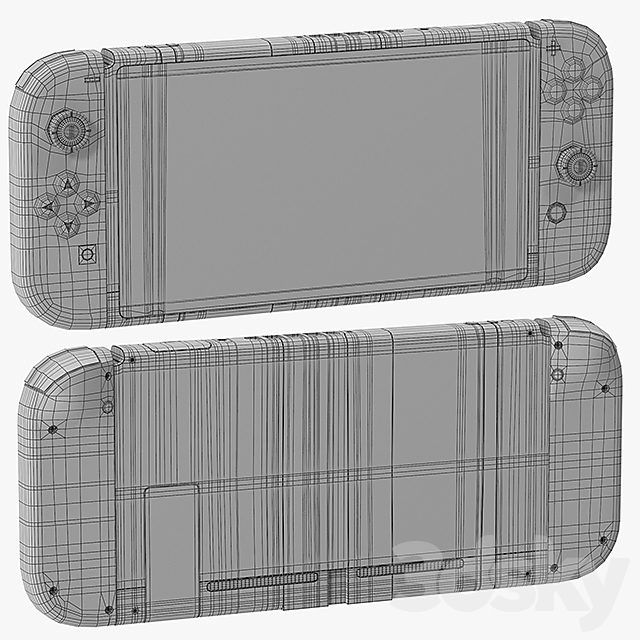 Nintendo Switch with Gray Joy Con 3DSMax File - thumbnail 5