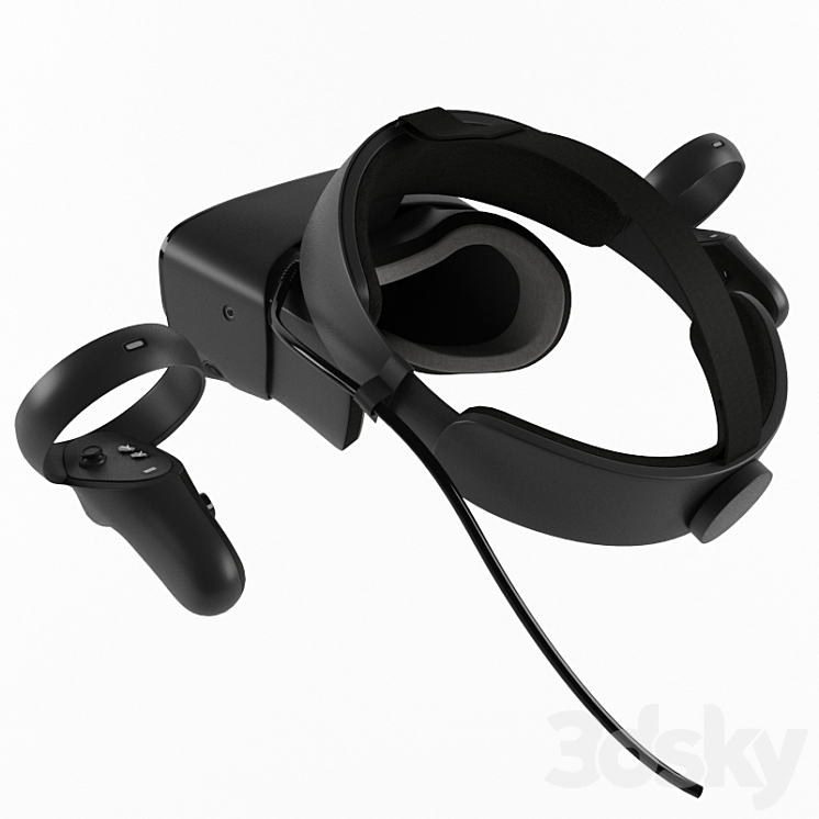 Oculus Rift S VR Headset 3DS Max - thumbnail 2