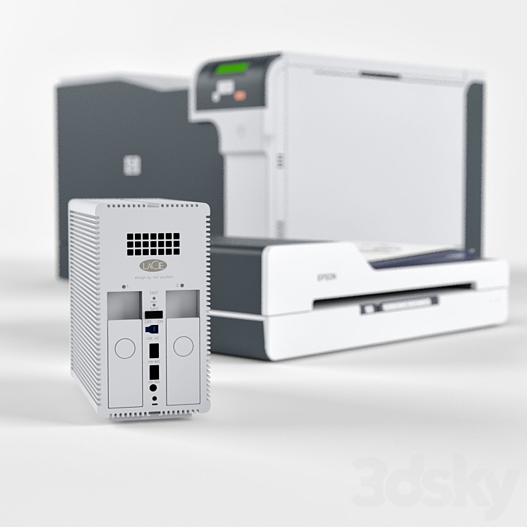 Office equipment 3DS Max - thumbnail 2