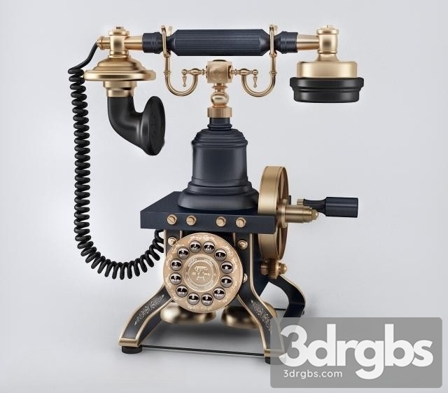 Old Luxury Telephone 3dsmax Download - thumbnail 1