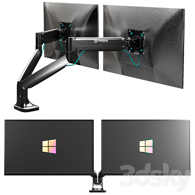 ONKRON Bracket for 2 monitors 3ds Max - thumbnail 1