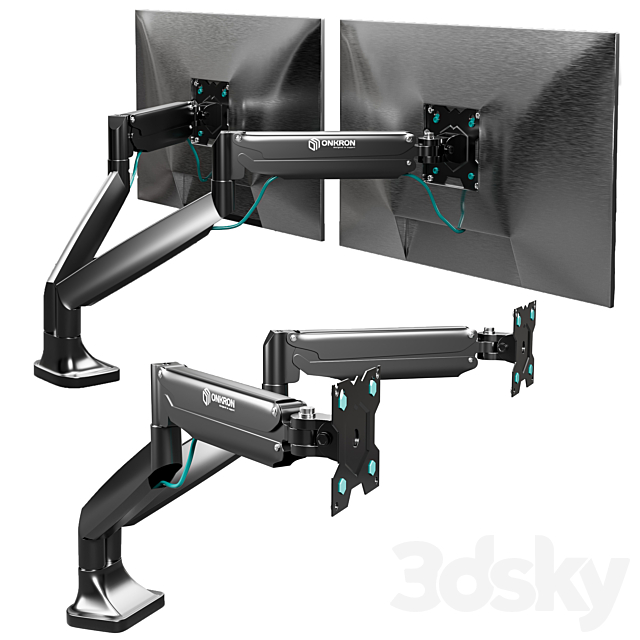 ONKRON Bracket for 2 monitors 3ds Max - thumbnail 2