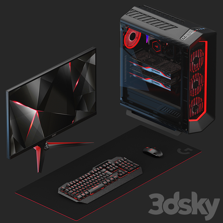 PC Gamer Set 3DS Max - thumbnail 2