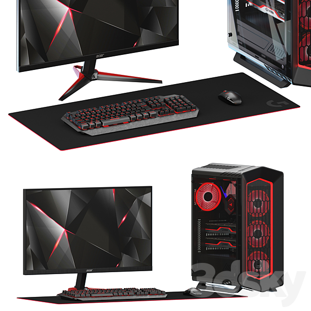 PC Gamer Set 3DSMax File - thumbnail 1