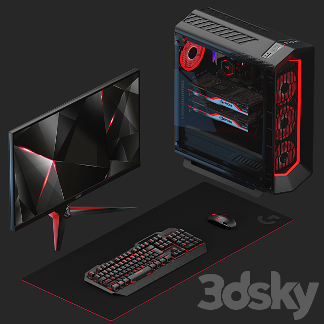 PC Gamer Set 3DSMax File - thumbnail 2