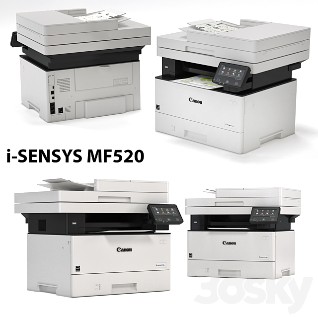 Printer Canon i-SENSYS MF520 Multifunction Printer 3DSMax File - thumbnail 1