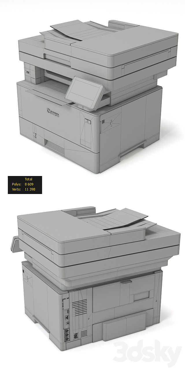 Printer Canon i-SENSYS MF520 Multifunction Printer 3DSMax File - thumbnail 3