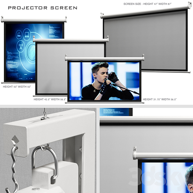 PROJECTOR SCREEN 3DS Max - thumbnail 1