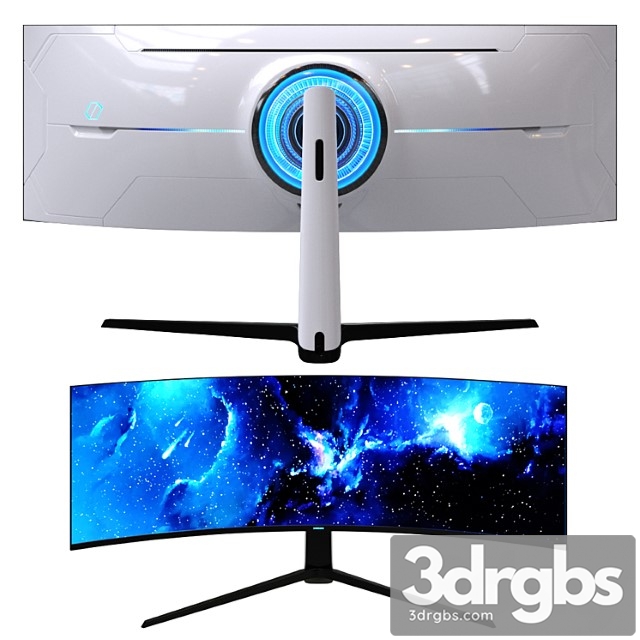 Samsung odyssey g9 curved gaming display monitor wide screen - thumbnail 1