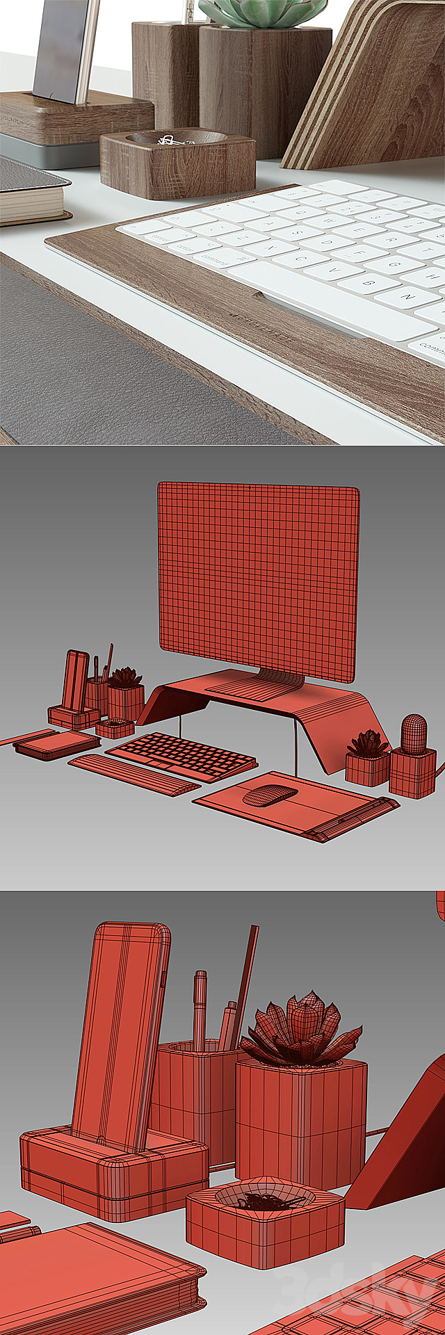 Set for desktop iMac & Grovemade 3DSMax File - thumbnail 3