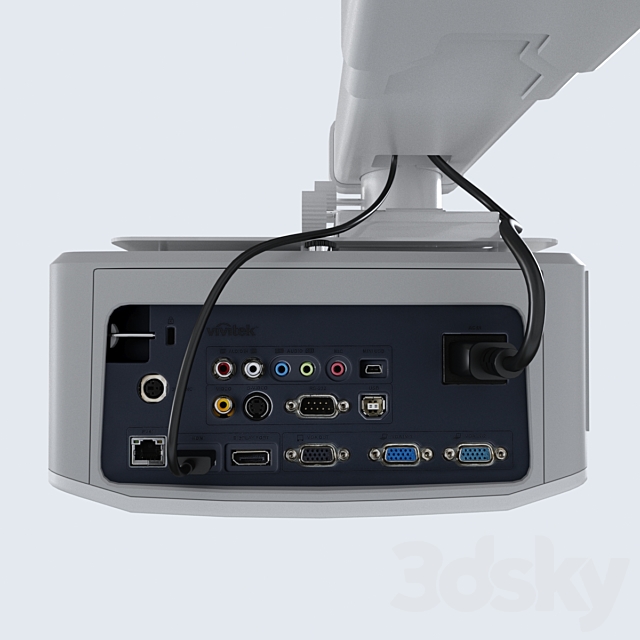 Smart SBM685 Whiteboard with Vivitek DH758UST Projector and Mount 3DSMax File - thumbnail 4