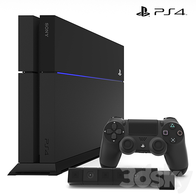 SONY PlayStation 4 3DS Max Model - thumbnail 1