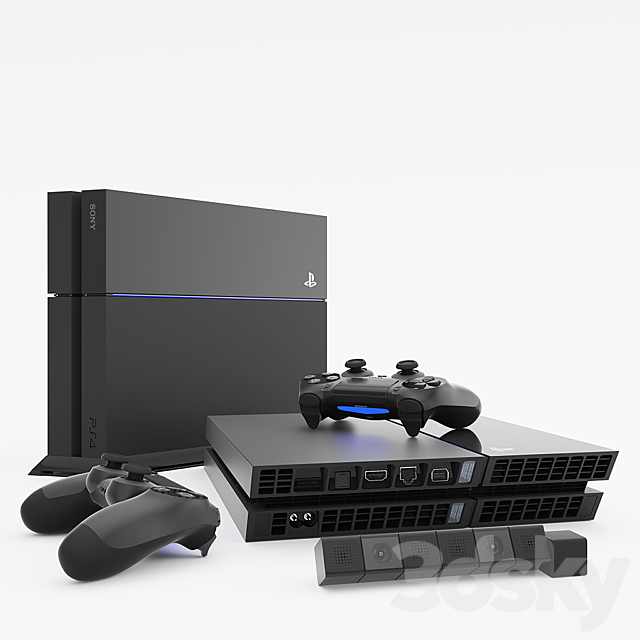 SONY PlayStation 4 3DS Max Model - thumbnail 3