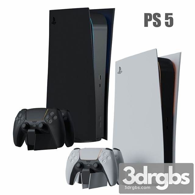 Sony playstation 5 console with ps5 gamepad - thumbnail 1