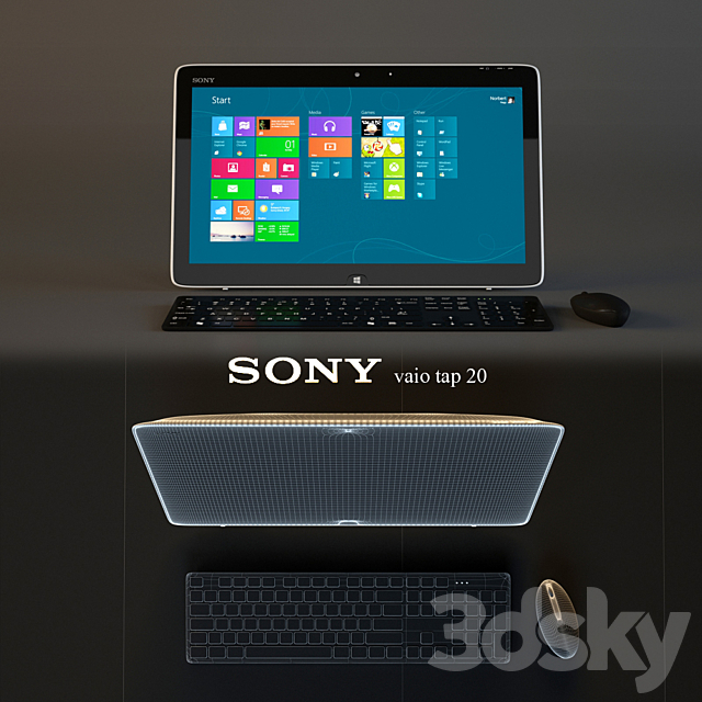 Sony Vaio Tap 20 3DSMax File - thumbnail 1