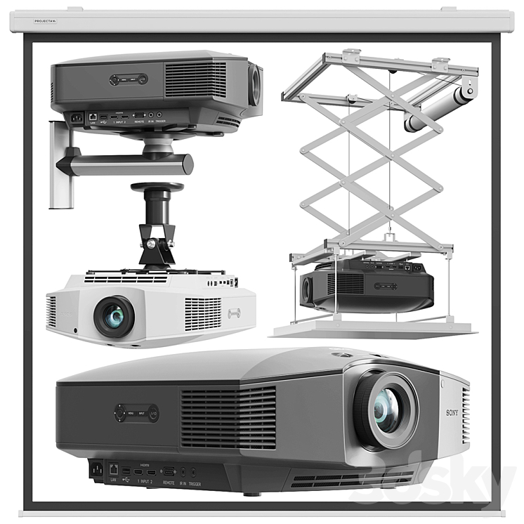 SONY VPL HW65 projector 3DS Max - thumbnail 1