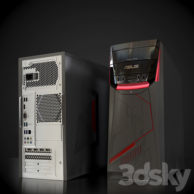 System unit ASUS ROG G11CB. Gaming computer 3ds Max - thumbnail 2