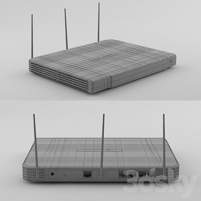 TP Link Wifi Router 3DS Max Model - thumbnail 3