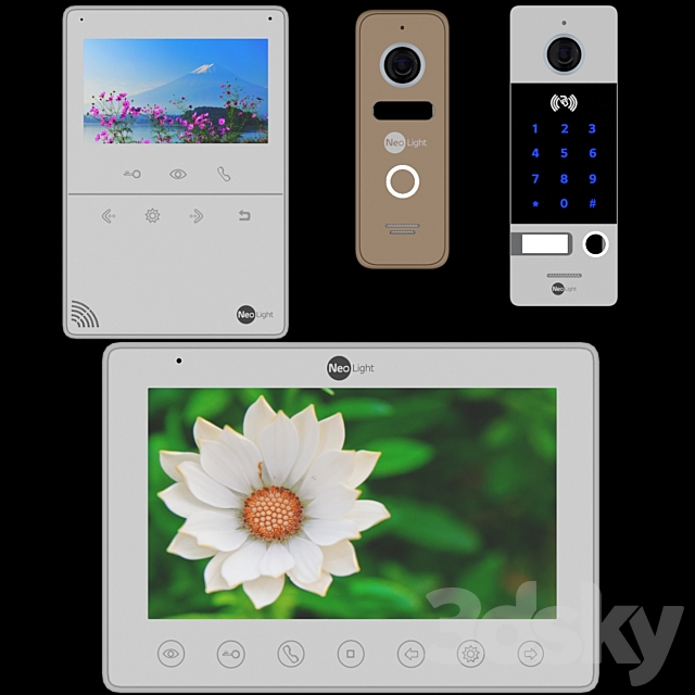 Video door phones Neolight 2 3DSMax File - thumbnail 1