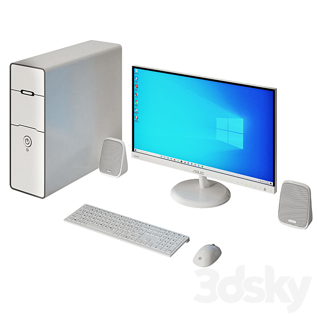 White PC Asus 3DSMax File - thumbnail 1