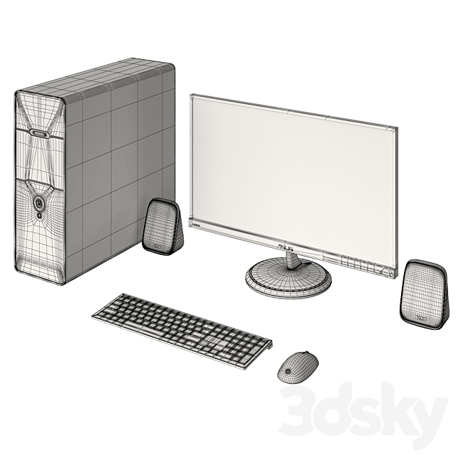 White PC Asus 3DSMax File - thumbnail 5