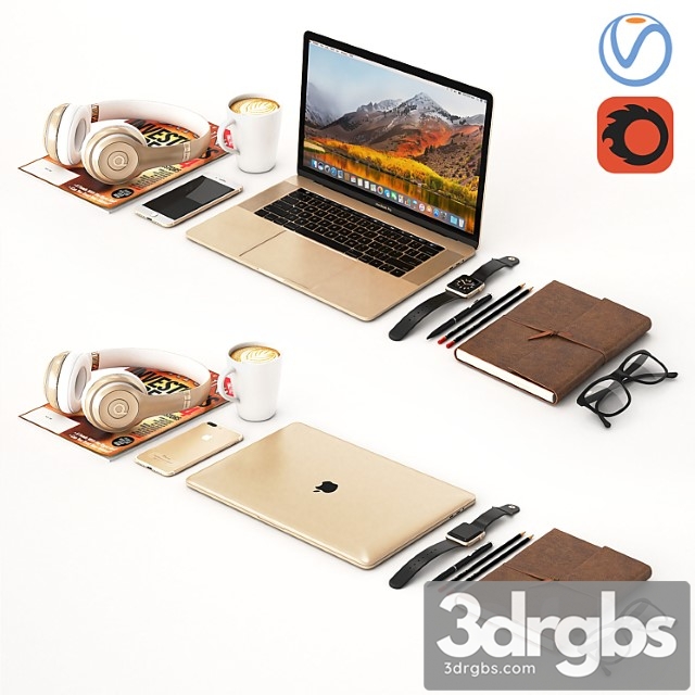 Workplace gold macbook - thumbnail 1