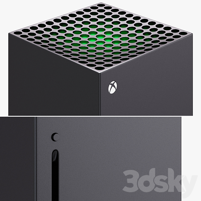 Xbox Series X Console 3DS Max Model - thumbnail 2