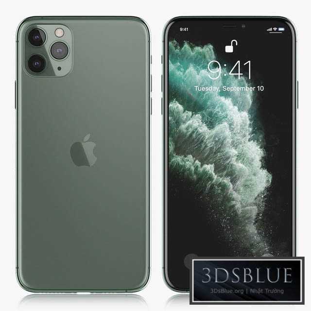 Apple iPhone 11 pro MAX Midnight Green 3DS Max - thumbnail 3