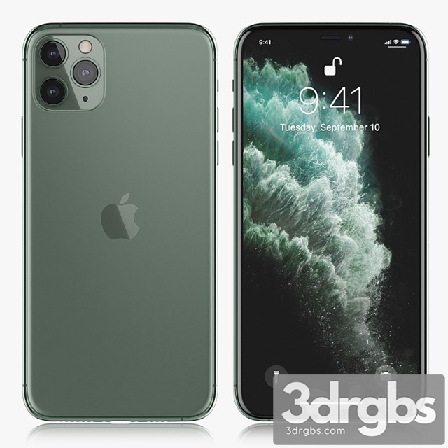 Apple iphone 11 pro max midnight green - thumbnail 1