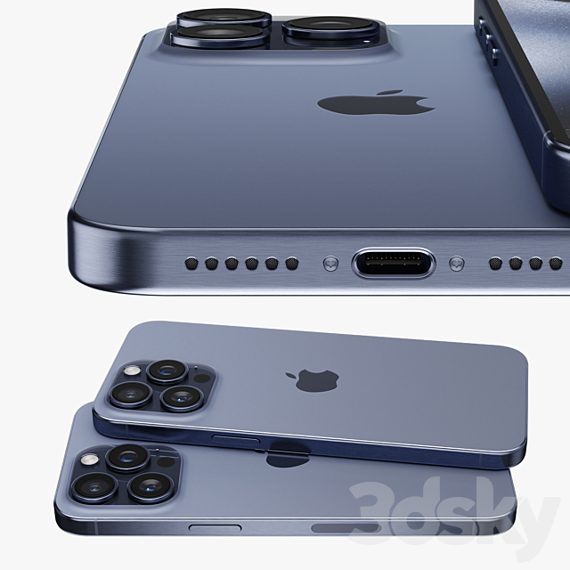 Apple iPhone 15 Pro MAX 3DS Max Model - thumbnail 2