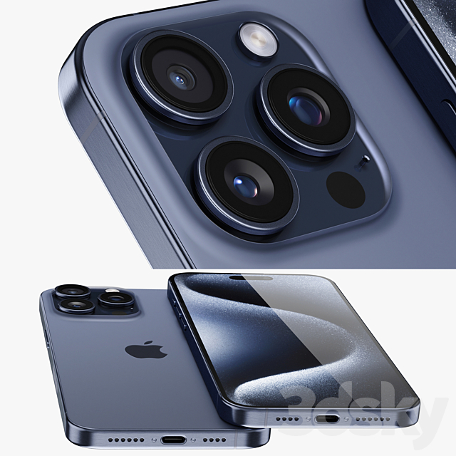 Apple iPhone 15 Pro MAX 3DS Max Model - thumbnail 3