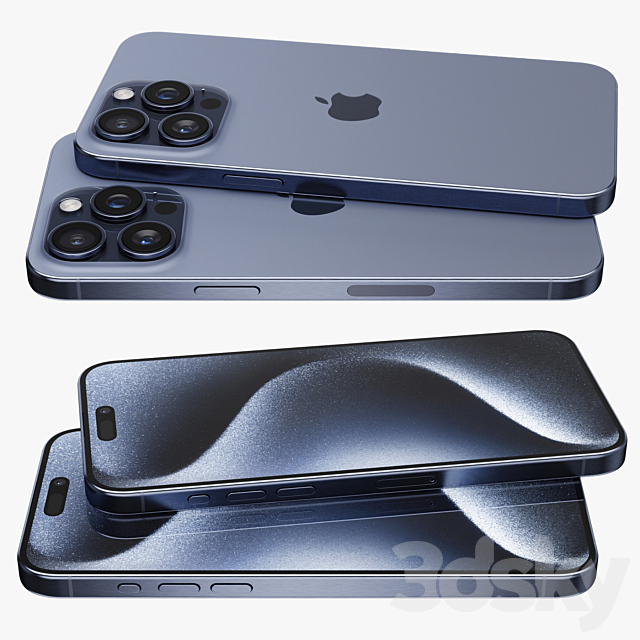 Apple iPhone 15 Pro MAX 3DS Max Model - thumbnail 5