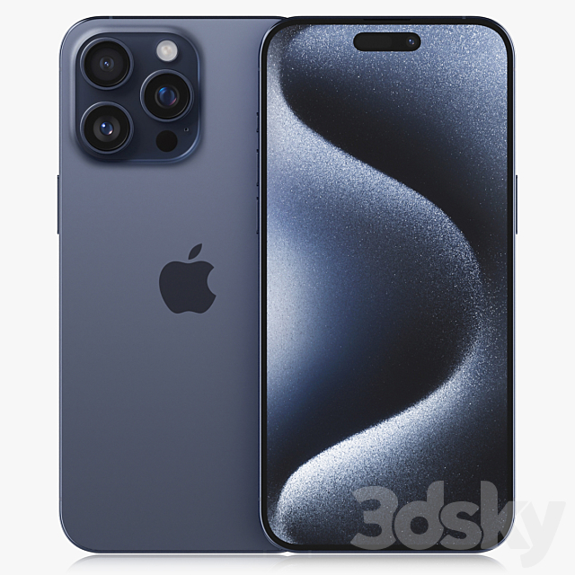 Apple iPhone 15 Pro MAX 3DS Max Model - thumbnail 6