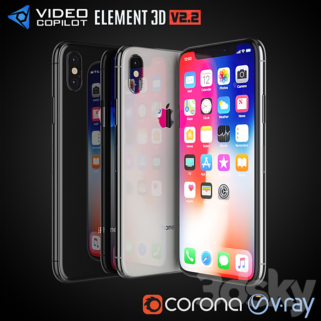 Apple iPhone X 3ds Max - thumbnail 1