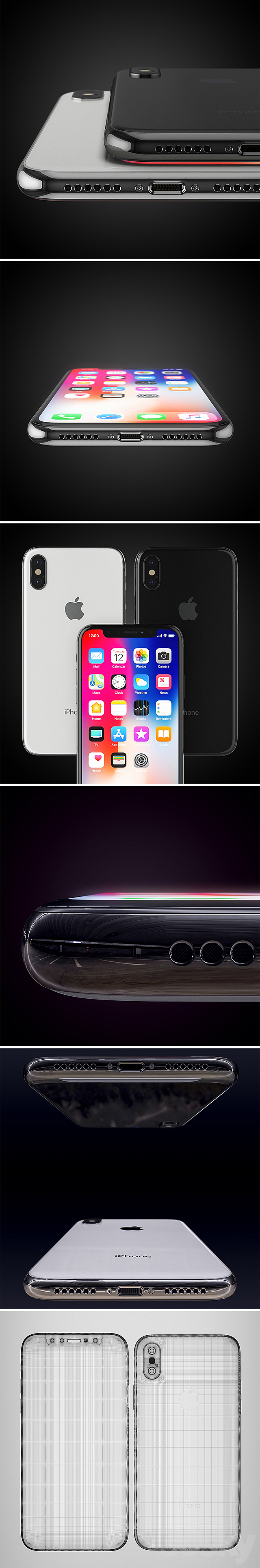 Apple iPhone X 3ds Max - thumbnail 3