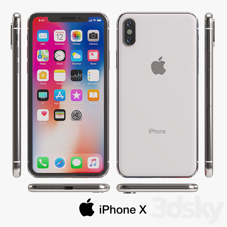 Apple Iphone X 3DS Max - thumbnail 1