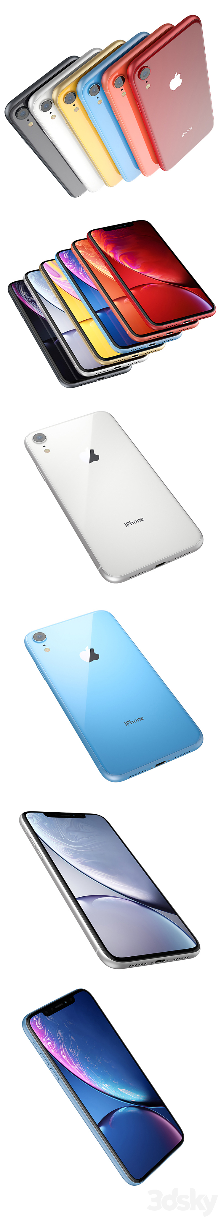 Apple iPhone Xr All colors 3DS Max - thumbnail 2