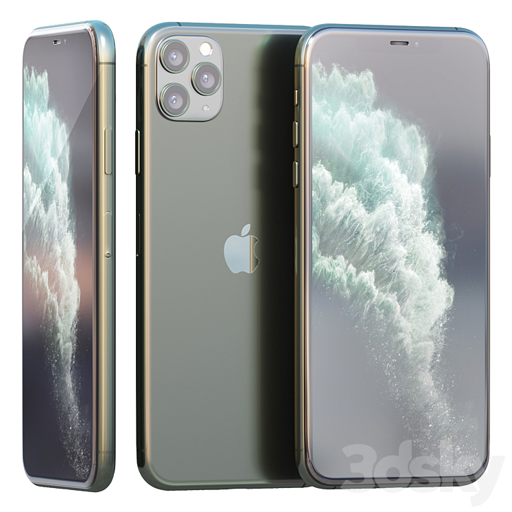 AVE Apple iPhone 11 PRO & PRO MAX 3DS Max - thumbnail 1