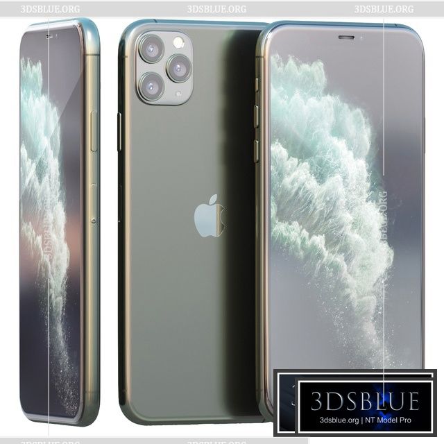 AVE Apple iPhone 11 PRO & PRO MAX 3DS Max - thumbnail 3