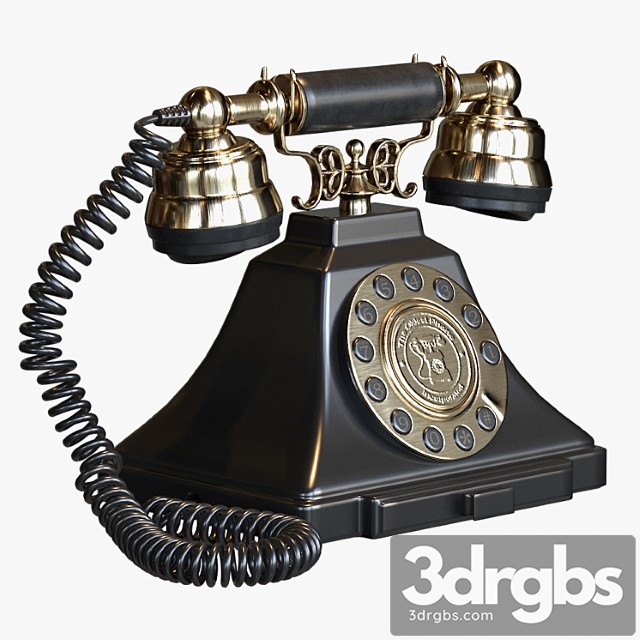 Classic vintage telephone with push button dial - thumbnail 1