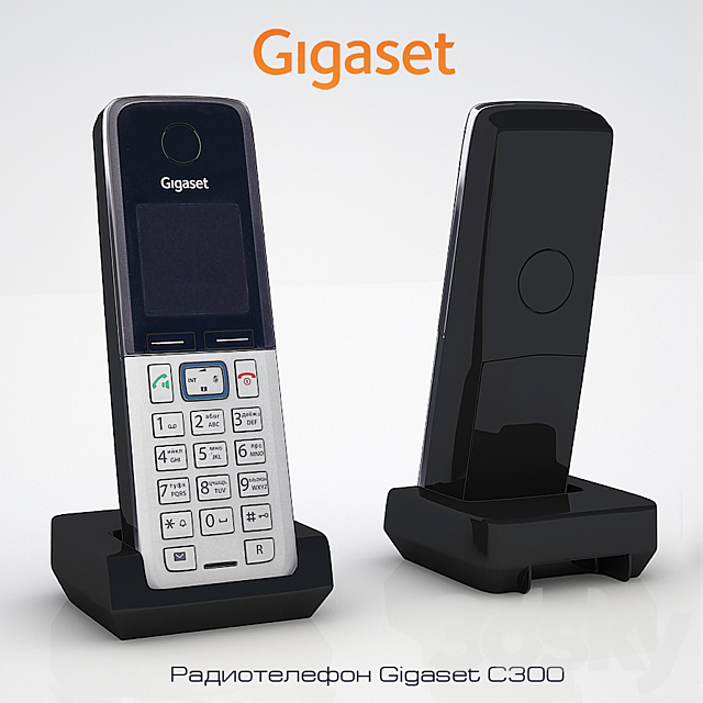 Cordless phone Gigaset C300 3ds Max - thumbnail 1