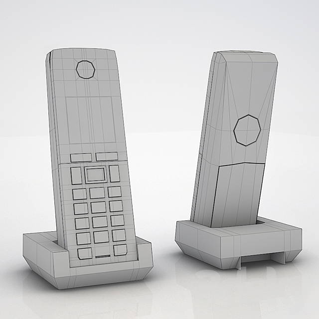 Cordless phone Gigaset C300 3ds Max - thumbnail 2