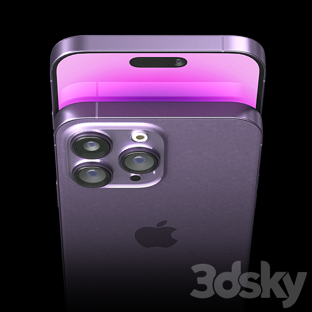 iphone 14 pro max 3DS Max Model - thumbnail 5