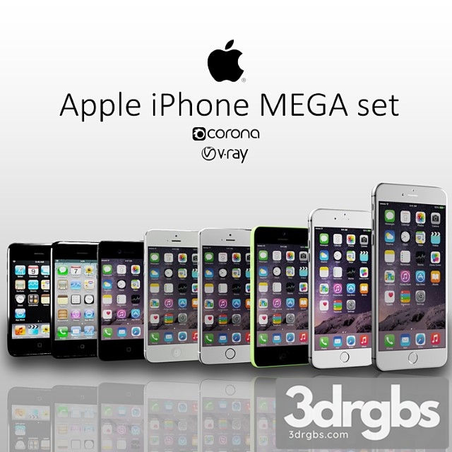 Iphone Mega Set 3dsmax Download - thumbnail 1